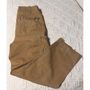 Abercrombie & Fitch Mens Vintage Cargo Pants Khaki Brown Wide Leg 32R Distressed